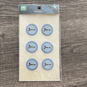 Blue and White Jelly Labels